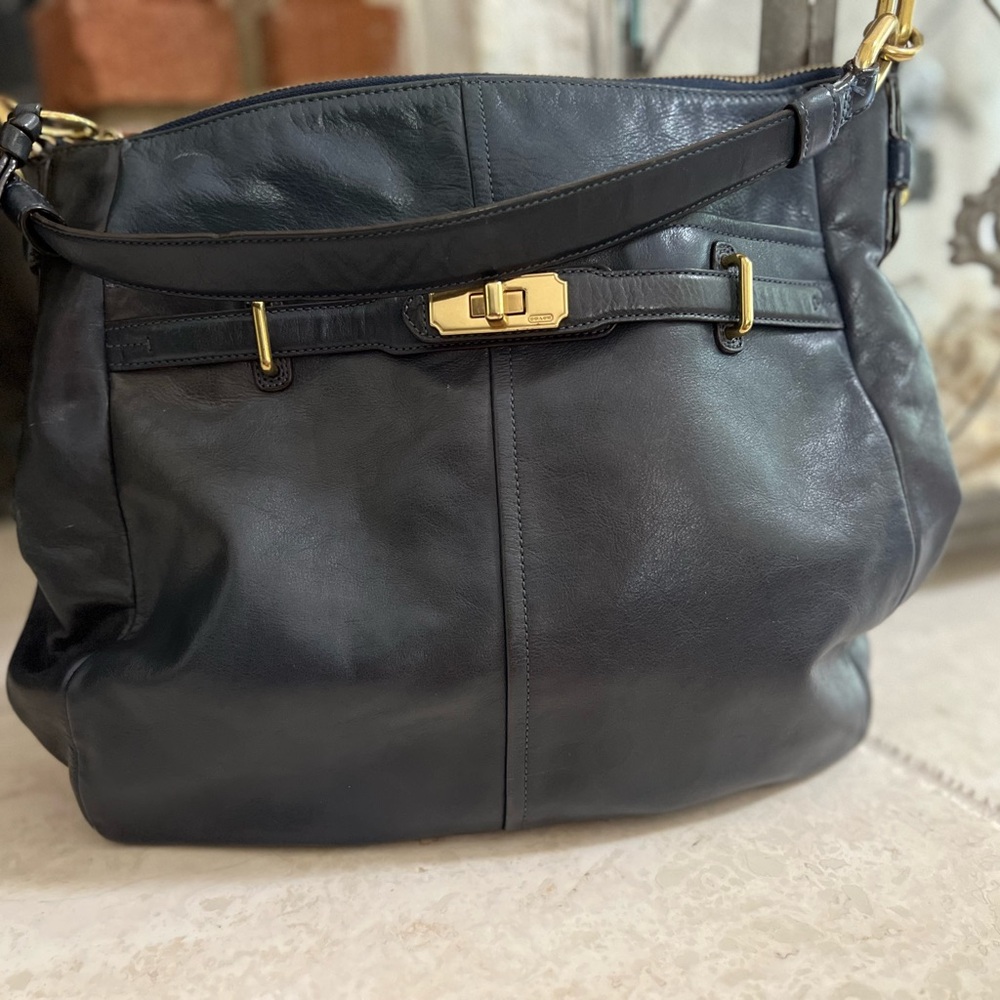 Navy Blue Coach Bag